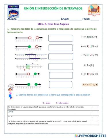 Unión e inttersección de intervalos