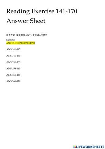 Reading Exercise: 141-170