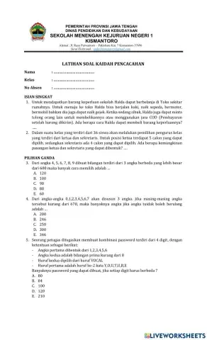 LKPD Kaidah Pencacahan