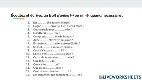 Phonétique question inversée et -e- caduc
