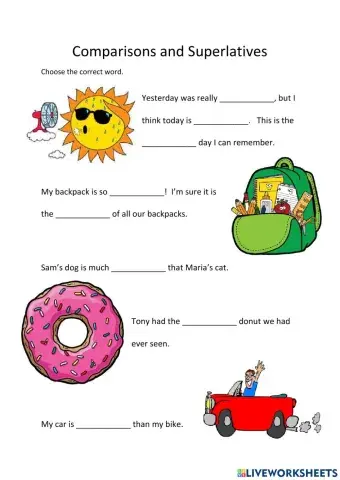 Comparisons and superlatives