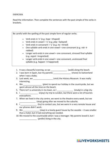 IE1, Unit 2, Grammar and vocabulary, Exercise 6