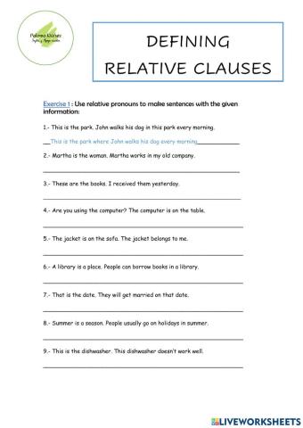 Lesson 47 - defining relative clauses