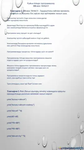 Python программалау тілі