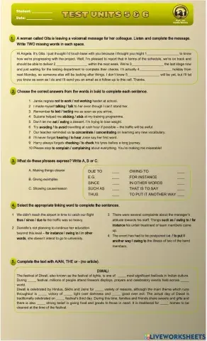 Test Units 5 & 6 - Upper intermediate
