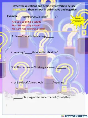 Present Continuous Questions