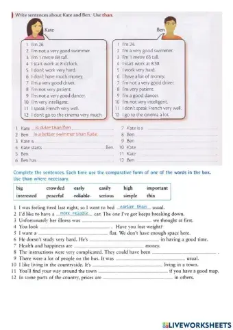 Int modifying comparatives with the listening