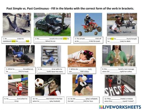 Past simple vs pas continuous