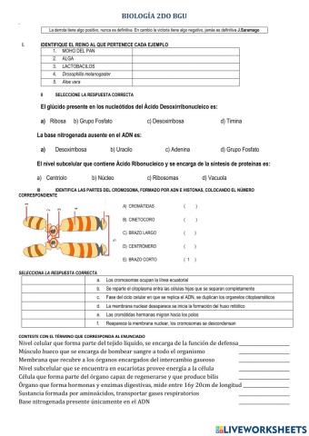 2do Biología Taller