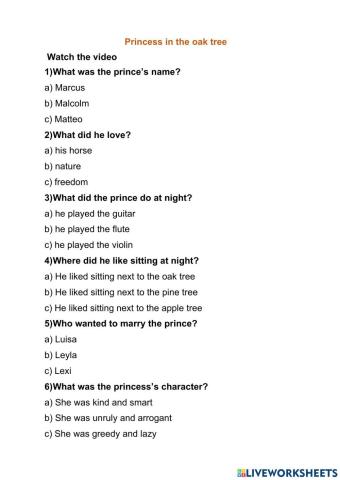 Princess in the oak tree