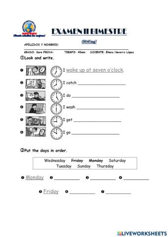 Writing exam