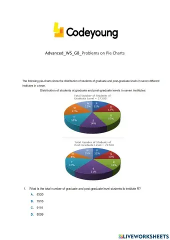 Advanced-WS-G8-Problems on Pie Charts