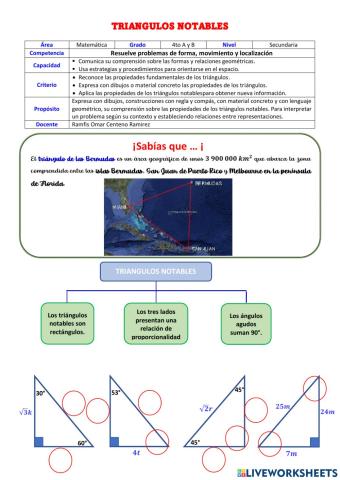 Triángulos Notables Problemas