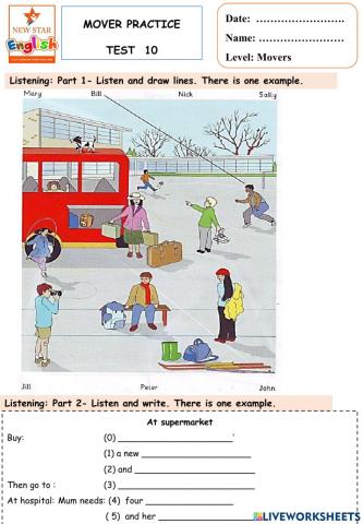 Test for Movers- No 10