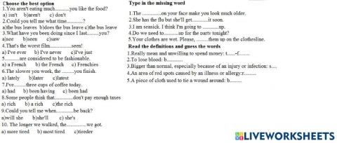 1&2 test upper-intermediate