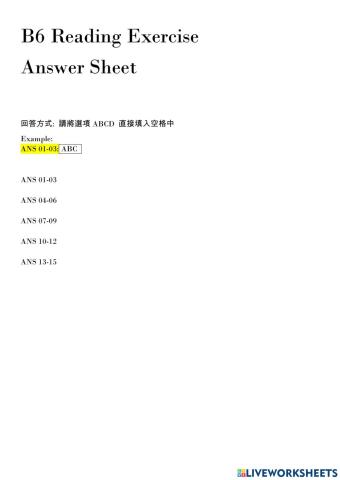 6A-B6: Reading 01-15