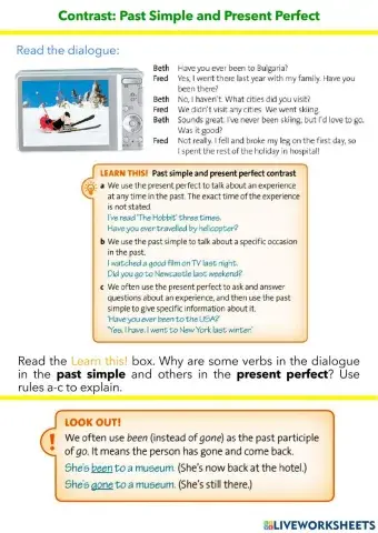 Present Perfect and Past Simple Contrast