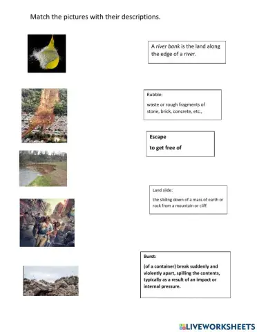 Natural disaster vocabulary