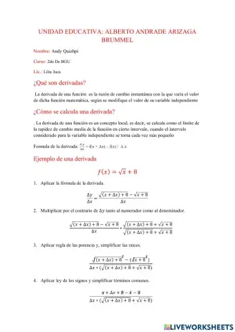 Derivada por definicion