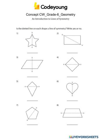 An Introduction to Lines of Symmetry Concept CW