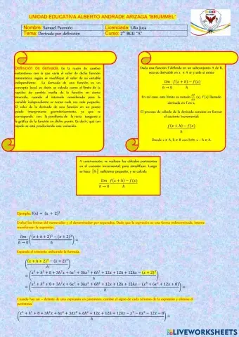 Derivada por definicion