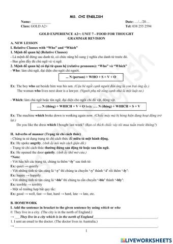 Viet Teacher-GOLDA2+-U7-GRAMMAR