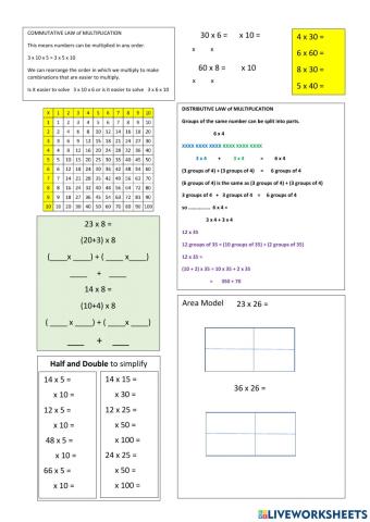 CHILL5 Multiplication Area Model