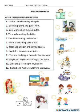 Present progressive affirmative