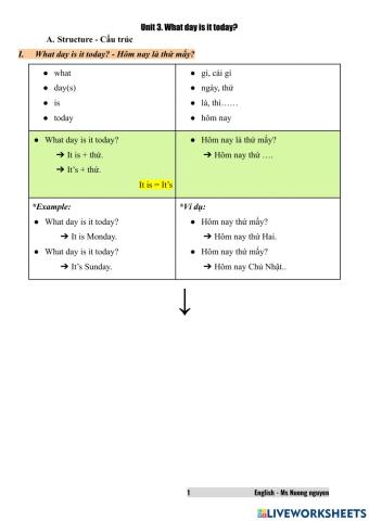 E4U3 What day is it today? -nuongnguyen