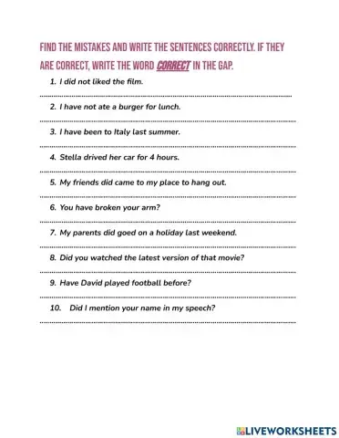 Present perfect and past simple