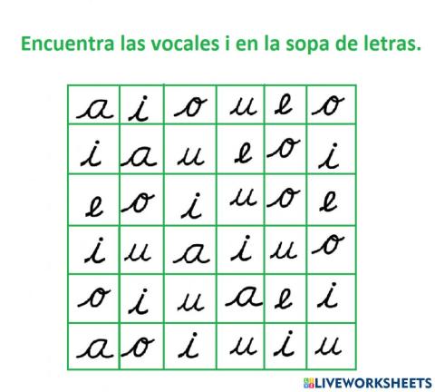 Sopa de letras I