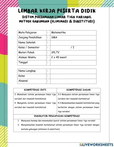 SPLTV Metode Gabungan