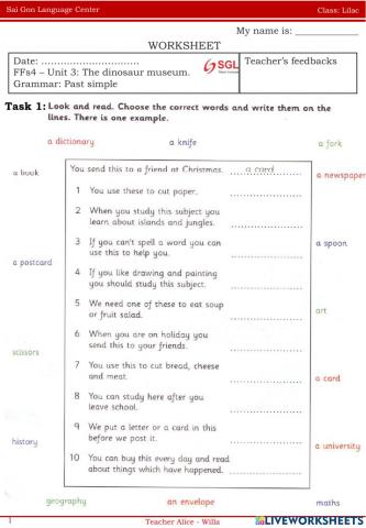 The dinosaur museum.