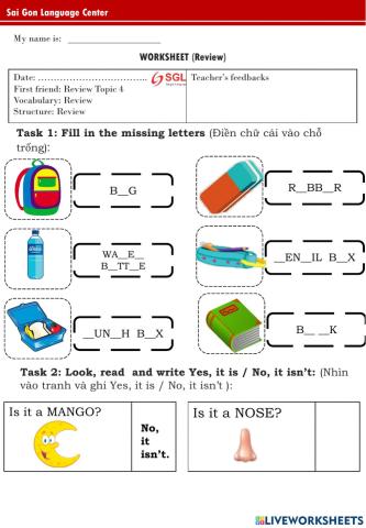 First friend - Review Topic 4 (24-7-2022)