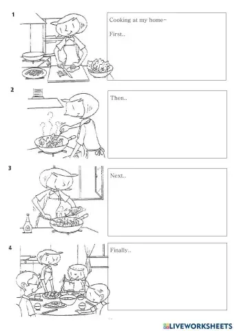 Writing Cooking verbs