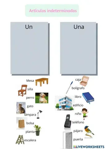 Artículos indeterminados