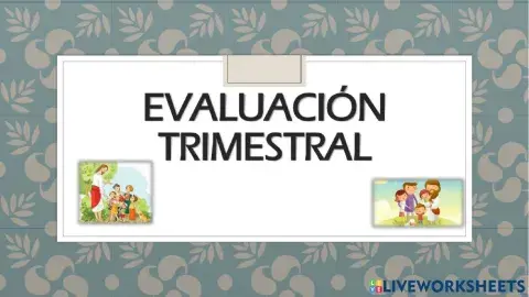 Examen trimestra 2 religion S2