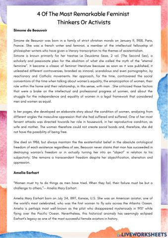 4 Of The Most Remarkable Feminist Thinkers Or Activists