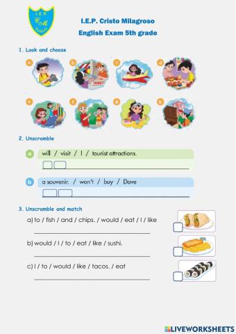 Bimonthly English Exam 4th