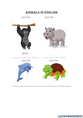 Animals in english