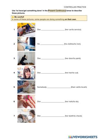 CAUSATIVES (1) – CONTROLLED PRACTICE