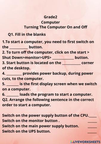 Turn on and Off a computer