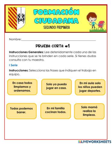 Prueba Corta -1 F. Ciudadana