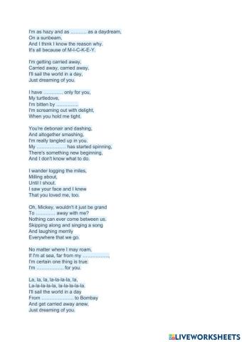 Mickey Mouse Carried away song