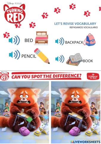 TURNING RED - Spot diffreneces