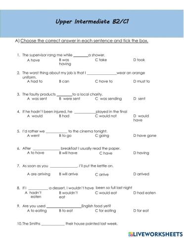 Revision Upper Intermediate
