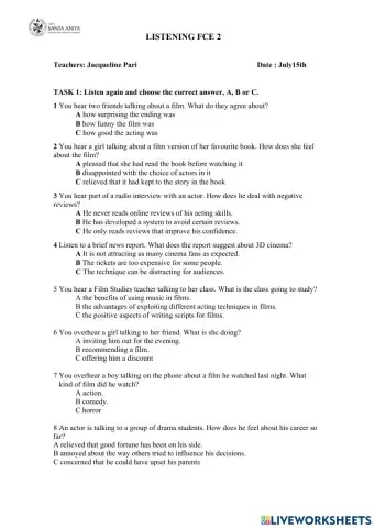 Listening 2 fce