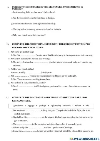 Gateway A2 Unit 4 Test