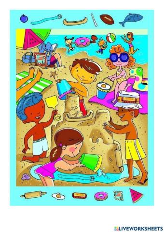 Scopri dove sono nascosti gli oggetti - Al mare