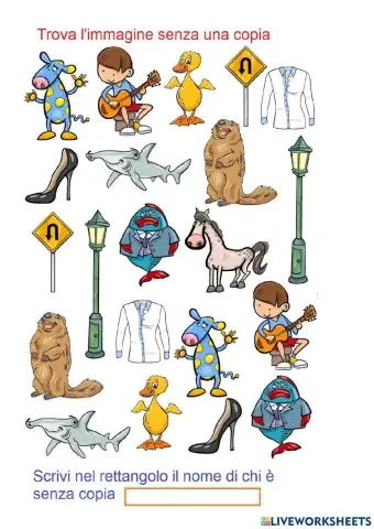 Quale disegno non ha una copia ?